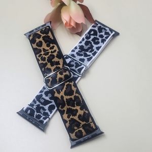 Two Apple Watch Band  Leopard Print. Stretchy loop Band 38mm, 40mm, 41mm